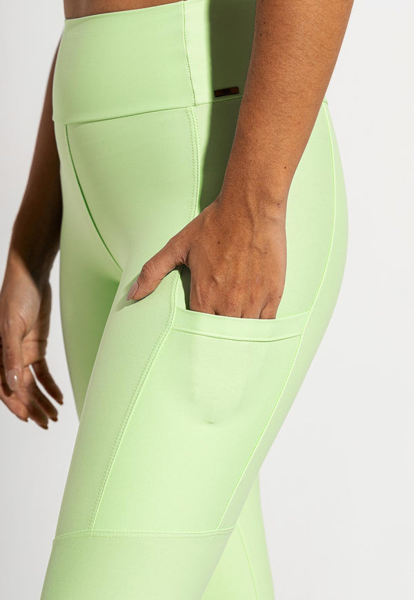 Legging lisa verde matcha com bolsos Aura