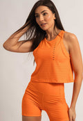Regata cropped lisa laranja magnético Magnetic