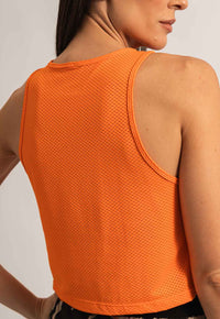 Regata cropped lisa laranja magnético Magnetic