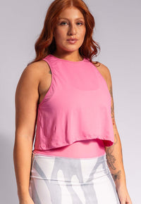 Regata cropped lisa rosa quartzo Urbane