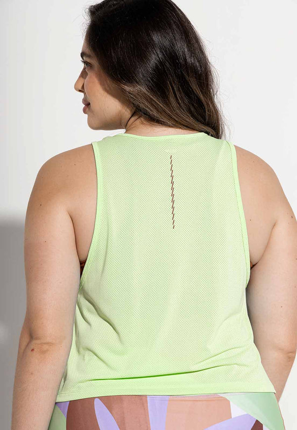 Regata cropped lisa verde matcha Aura