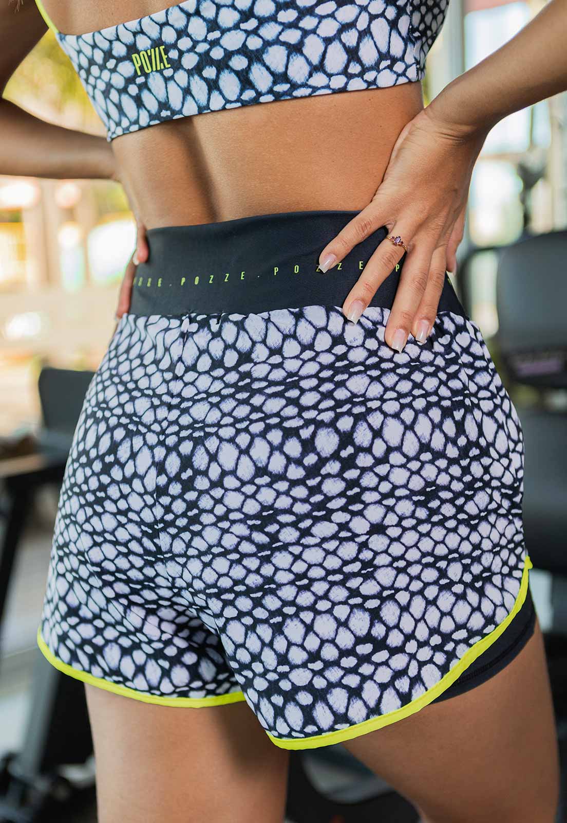 Conjunto Shorts duplo + Top longo dupla face Action
