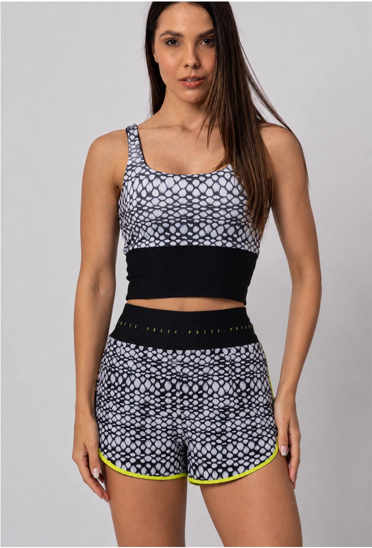 Conjunto Shorts duplo + Top longo dupla face Action