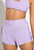 Shorts duplo liso lavanda Aura