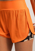 Shorts duplo liso laranja magnético Magnetic