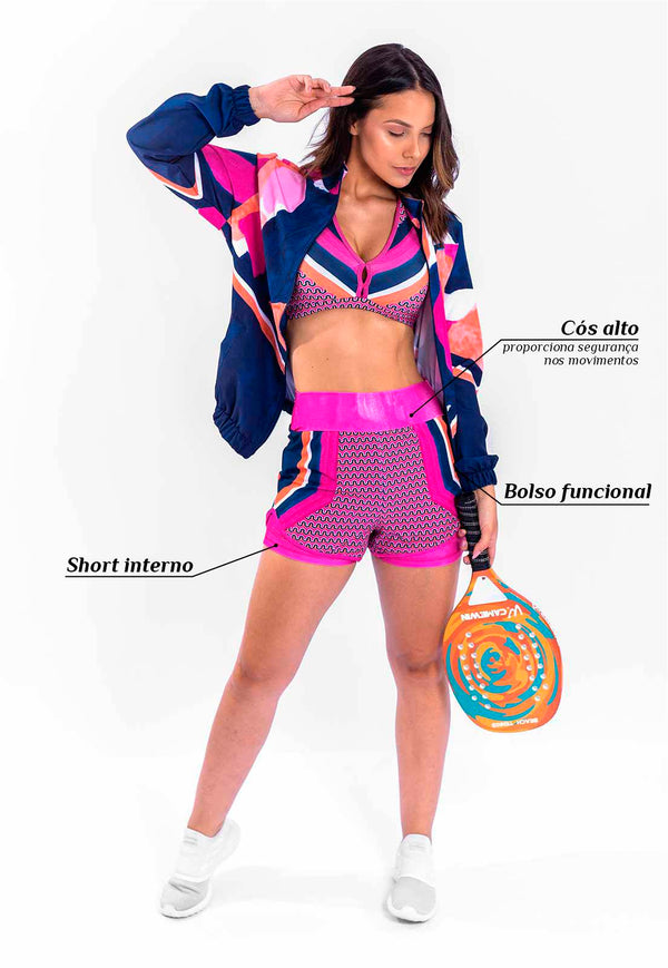 Shorts duplo estampa Acqua