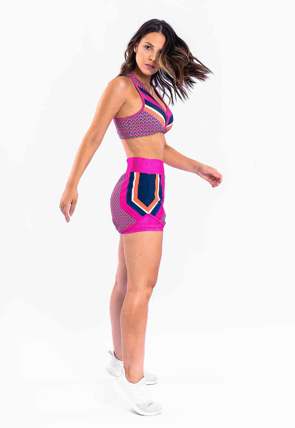 Shorts duplo estampa Acqua