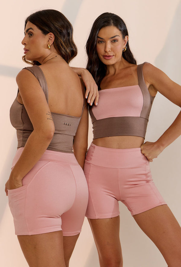 Top longo dupla face com bojo removível Solare