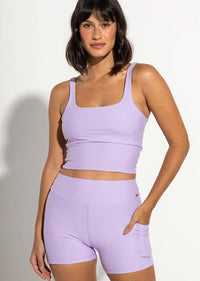 Top longo liso lavanda Aura